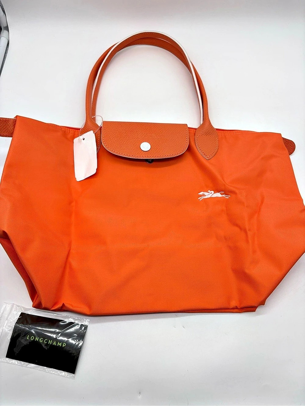 Longchamp Le Pliage Club Tote Bag Orange NWT